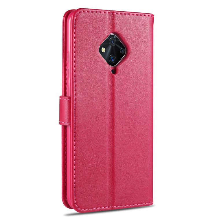 AZNS PU Leather with Wallet Mobile Shell for vivo V17/Y9s - Rose