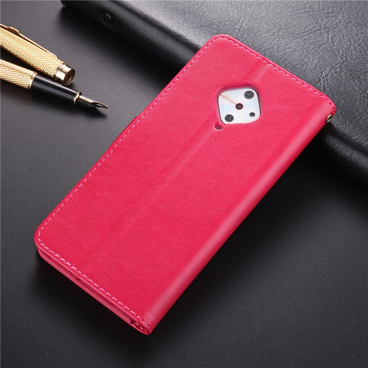 AZNS PU Leather with Wallet Mobile Shell for vivo V17/Y9s - Rose