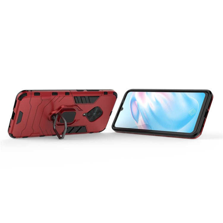 Ring Holder Kickstand PC+TPU Combo Case Phone Covering for vivo V17/Y9s/S1 Pro (Global Version) - Red