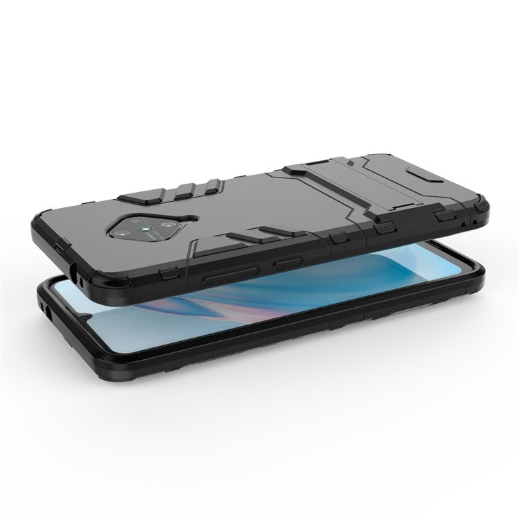 Stylish PC+TPU Case with Kickstand for vivo V17/Y9s/S1 Pro - Black