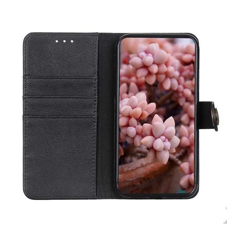 KHAZNEH with Wallet Leather Cover for vivo Y20 - Black