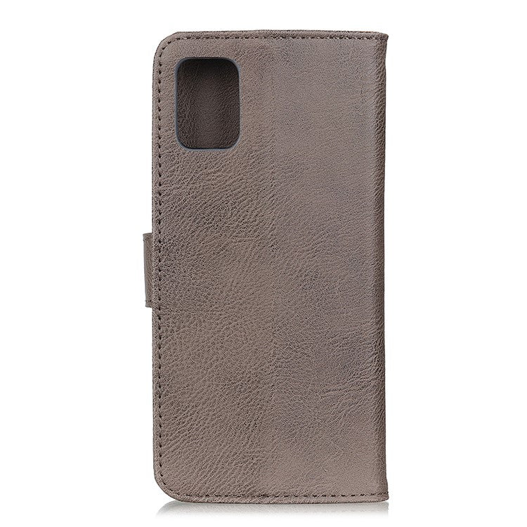 KHAZNEH with Wallet Leather Cover for vivo Y20 - Grey