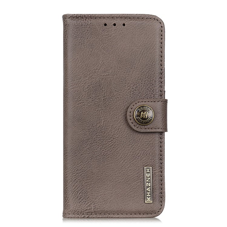 KHAZNEH with Wallet Leather Cover for vivo Y20 - Grey