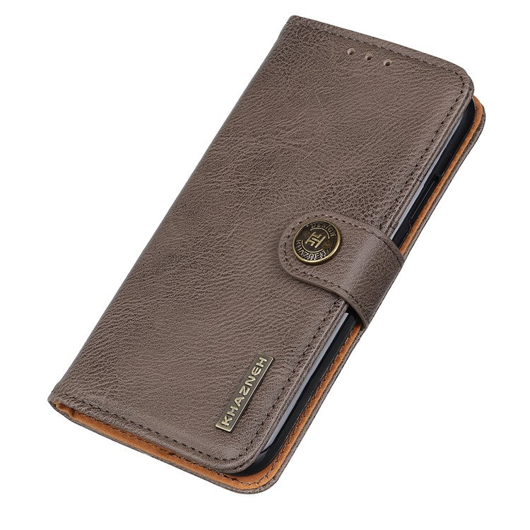 KHAZNEH with Wallet Leather Cover for vivo Y20 - Grey