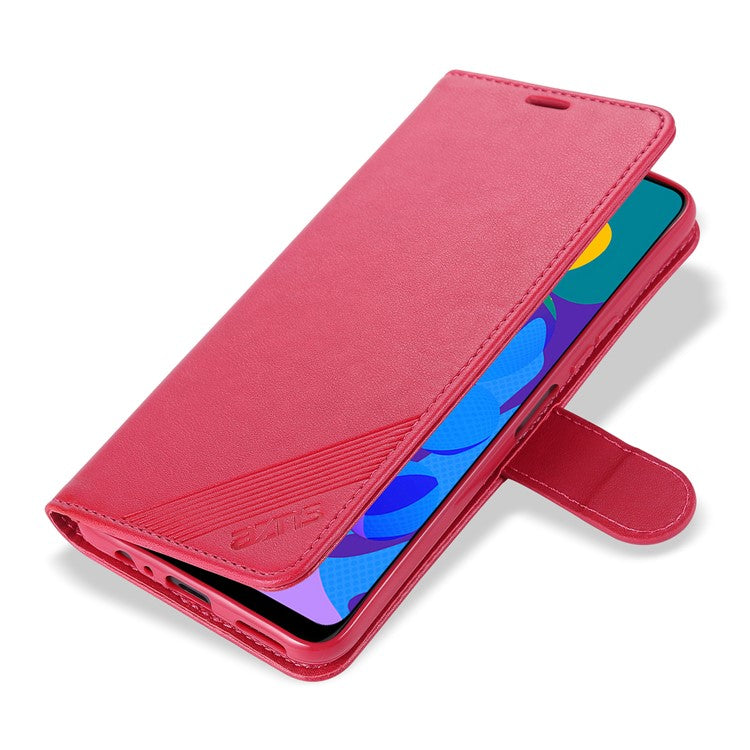 AZNS TPU + PU Leather Phone Protective Case for Vivo Y20/Y20i - Red