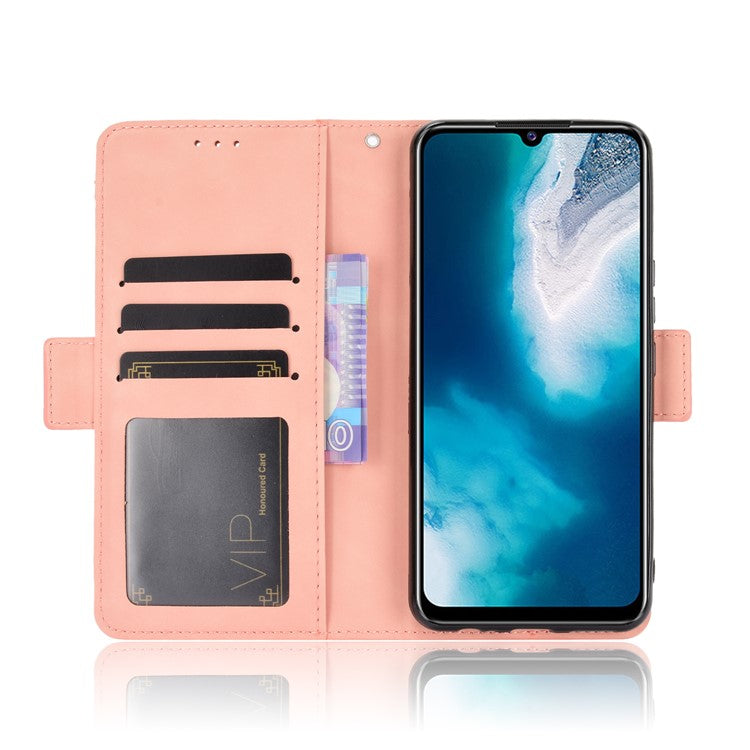 Multiple Card Slots Leather Wallet Mobile Phone Case for vivo V20 SE / vivo Y70 2020 - Pink