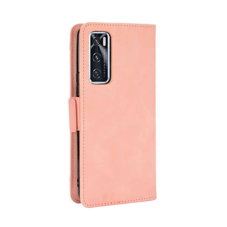 Multiple Card Slots Leather Wallet Mobile Phone Case for vivo V20 SE / vivo Y70 2020 - Pink