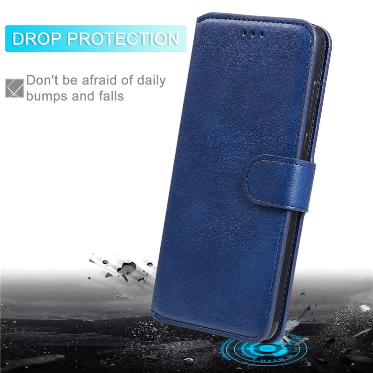 Classic Style TPU Edge + PU Leather Flip Phone Case with Wallet + Stand for Vivo Y20s/ Y20/ Y20i/ Y11s/ iQOO U1x/ Y30 (China) - Blue