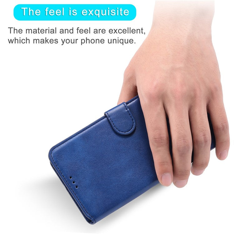 Classic Style TPU Edge + PU Leather Flip Phone Case with Wallet + Stand for Vivo Y20s/ Y20/ Y20i/ Y11s/ iQOO U1x/ Y30 (China) - Blue