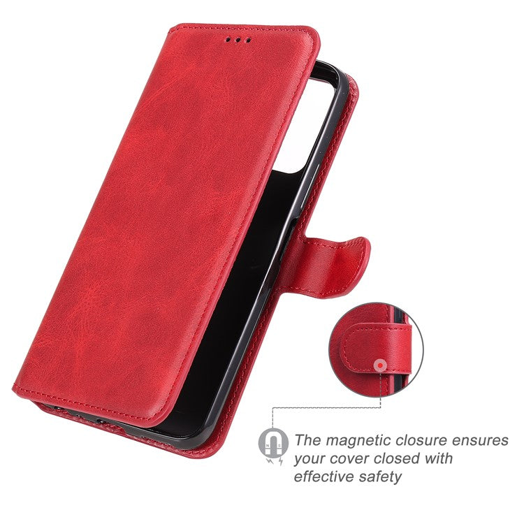 Classic Style TPU Edge + PU Leather Flip Phone Case with Wallet + Stand for Vivo Y20s/ Y20/ Y20i/ Y11s/ iQOO U1x/ Y30 (China) - Red