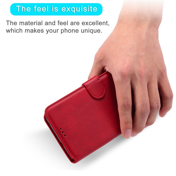 Classic Style TPU Edge + PU Leather Flip Phone Case with Wallet + Stand for Vivo Y20s/ Y20/ Y20i/ Y11s/ iQOO U1x/ Y30 (China) - Red