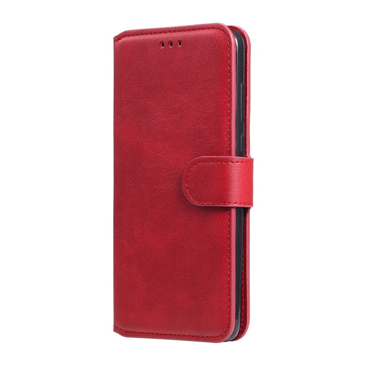 Classic Style TPU Edge + PU Leather Flip Phone Case with Wallet + Stand for Vivo Y20s/ Y20/ Y20i/ Y11s/ iQOO U1x/ Y30 (China) - Red