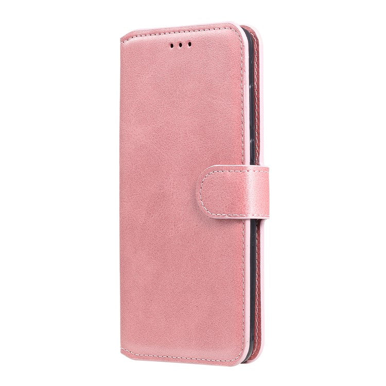 Classic Style TPU Edge + PU Leather Flip Phone Case with Wallet + Stand for Vivo Y20s/ Y20/ Y20i/ Y11s/ iQOO U1x/ Y30 (China) - Rose Gold