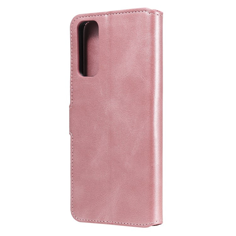 Classic Style TPU Edge + PU Leather Flip Phone Case with Wallet + Stand for Vivo Y20s/ Y20/ Y20i/ Y11s/ iQOO U1x/ Y30 (China) - Rose Gold