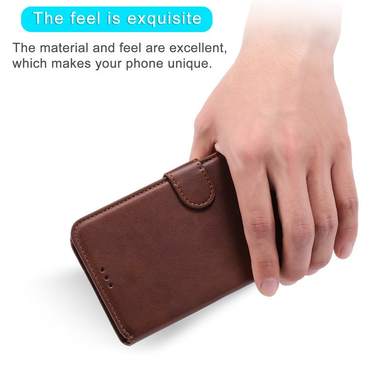 Classic Style TPU Edge + PU Leather Flip Phone Case with Wallet + Stand for Vivo Y20s/ Y20/ Y20i/ Y11s/ iQOO U1x/ Y30 (China) - Brown