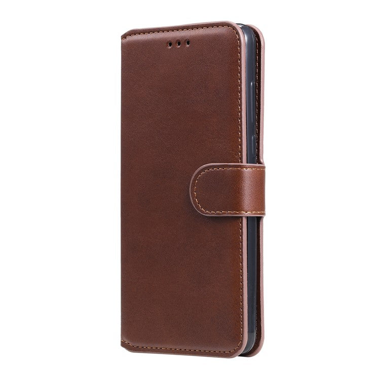 Classic Style TPU Edge + PU Leather Flip Phone Case with Wallet + Stand for Vivo Y20s/ Y20/ Y20i/ Y11s/ iQOO U1x/ Y30 (China) - Brown