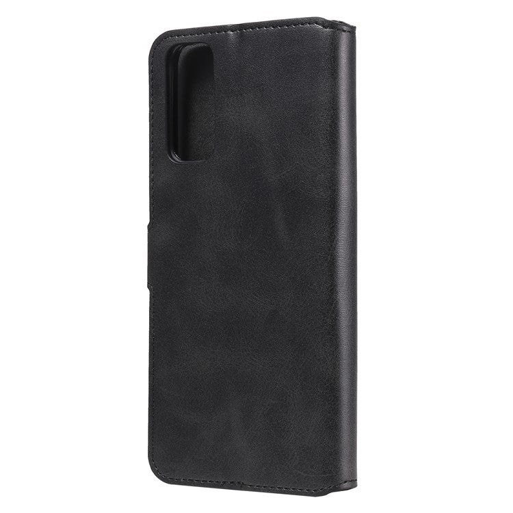 Classic Style TPU Edge + PU Leather Flip Phone Case with Wallet + Stand for Vivo Y20s/ Y20/ Y20i/ Y11s/ iQOO U1x/ Y30 (China) - Black