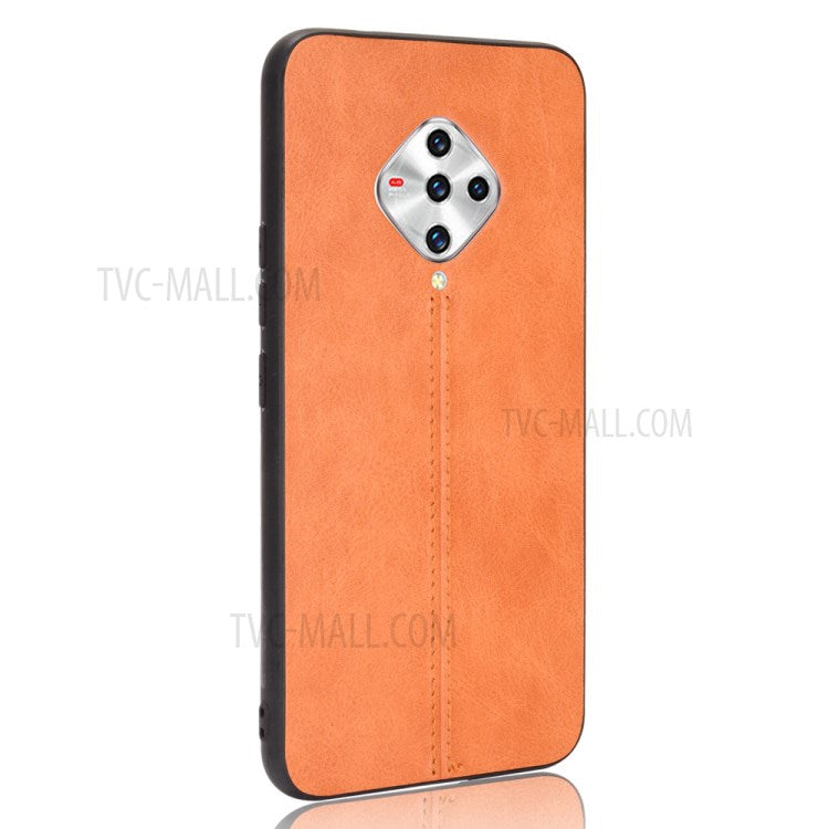 Hybrid Cover for vivo X50e 5G PU Leather Coated PC + TPU Protector Case - Yellow