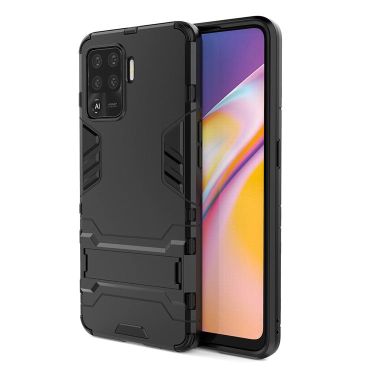 2 in 1 Kickstand PC + TPU Combo Phone Shell for Oppo A94 - Black