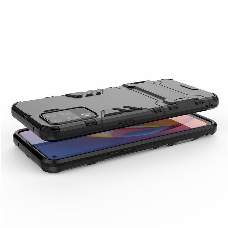 2 in 1 Kickstand PC + TPU Combo Phone Shell for Oppo A94 - Black