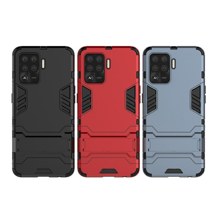 2 in 1 Kickstand PC + TPU Combo Phone Shell for Oppo A94 - Red