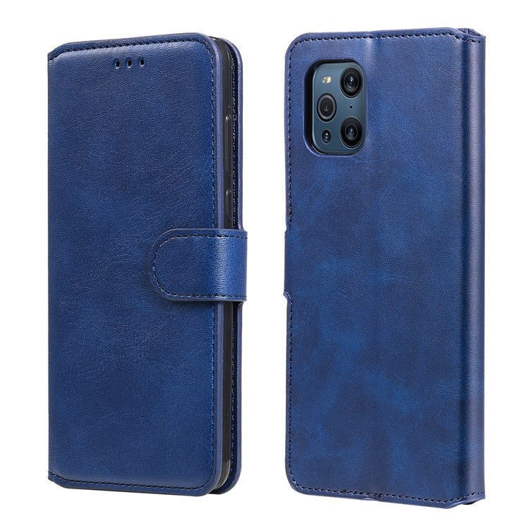 Wallet Stand Flip Leather Phone Case for Oppo Find X3 Pro / Oppo Find X3 - Blue