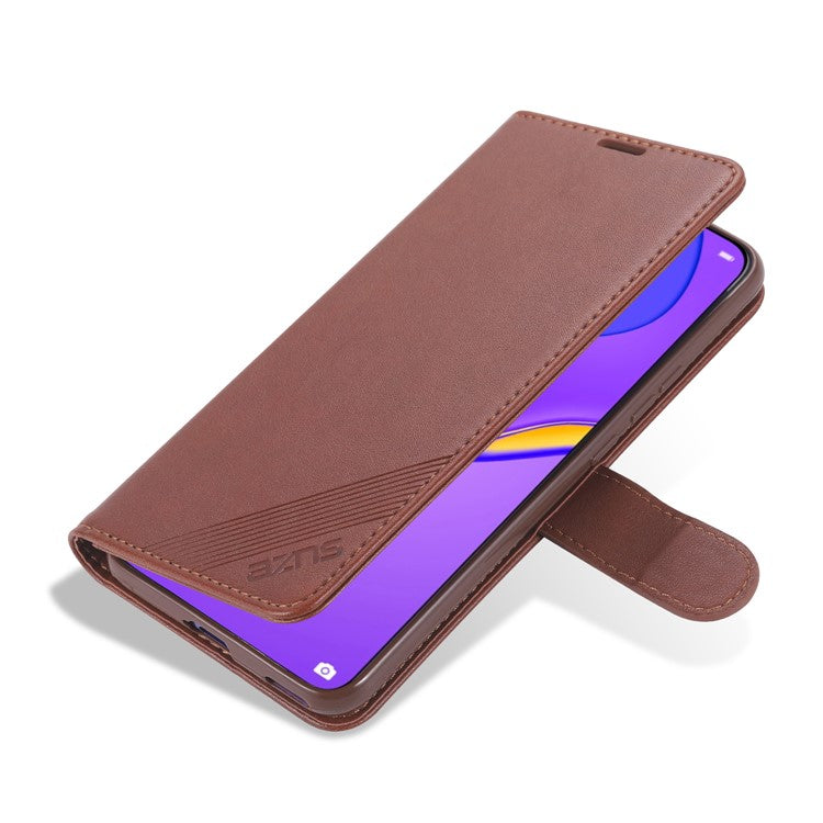 AZNS Full Protection Wallet Design PU Leather Phone Protective Case with Stand for vivo X60 5G/X60 Pro 5G (Global) - Brown