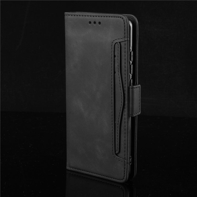 Multiple Card Slots Wallet Mobile Phone Leather Case for vivo V21 5G / 4G Protector Cover - Black