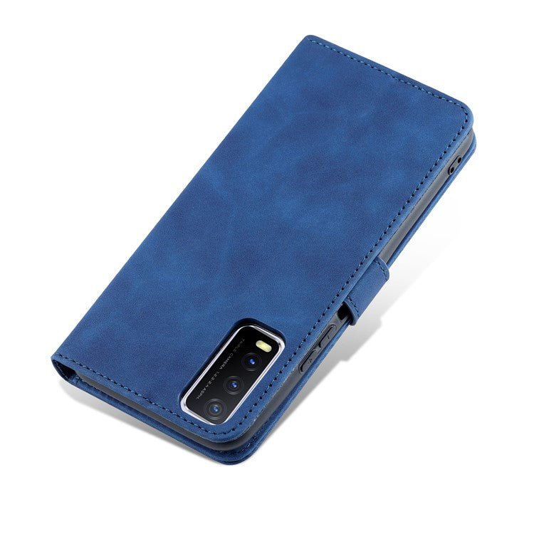 AZNS PU Leather Stand Wallet Cover Protective Phone Case for vivo Y20/Y20i/Y20s/Y11s/iQOO U1x/Y30 (China) - Blue