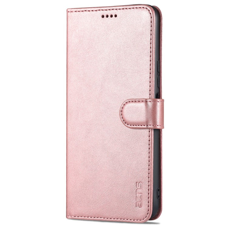 AZNS PU Leather Stand Wallet Cover Protective Phone Case for vivo Y20/Y20i/Y20s/Y11s/iQOO U1x/Y30 (China) - Rose Gold