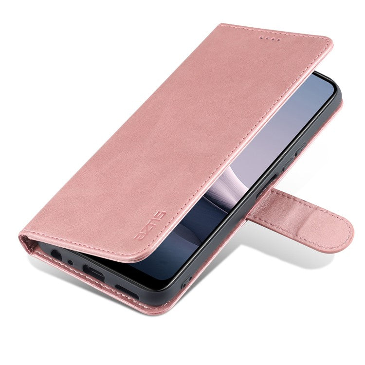 AZNS PU Leather Stand Wallet Cover Protective Phone Case for vivo Y20/Y20i/Y20s/Y11s/iQOO U1x/Y30 (China) - Rose Gold