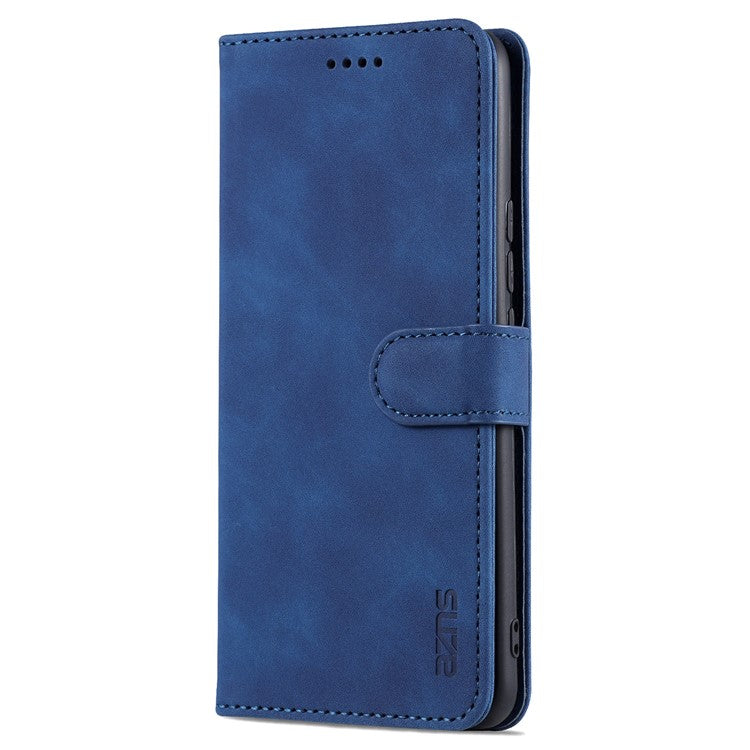 AZNS PU Leather Wallet Phone Cover Stand Case Protector for vivo X60 5G / X60 Pro 5G (Global) - Blue