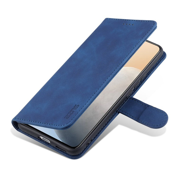 AZNS PU Leather Wallet Phone Cover Stand Case Protector for vivo X60 5G / X60 Pro 5G (Global) - Blue