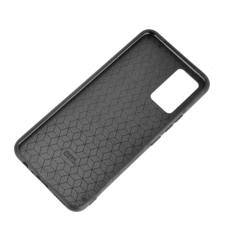 Stitching Line Design Leather Coated PC + TPU Phone Back Case Shell for vivo V21e 4G / Y73 2021 - Black