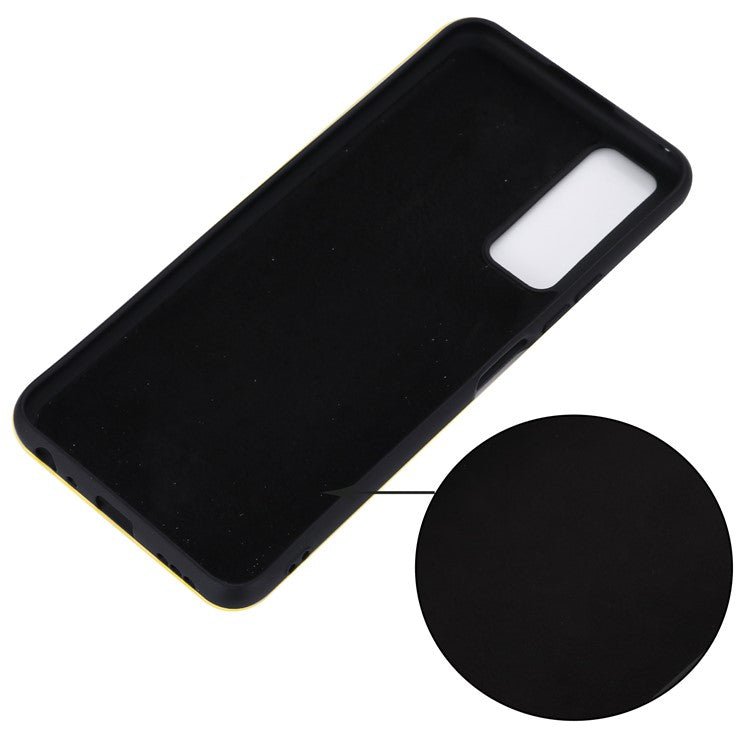 Plain Liquid Silicone Protective Cover Shell with Strap for vivo Y51 (2020, September)/Y51a/Y51s/Y31 (2021) - Black