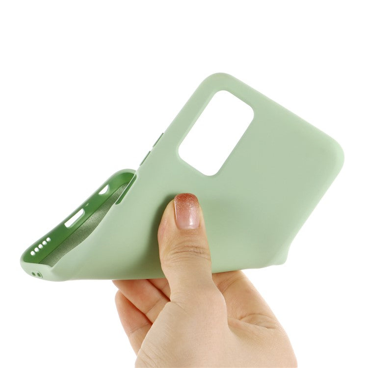 Plain Liquid Silicone Protective Cover Shell with Strap for vivo Y51 (2020, September)/Y51a/Y51s/Y31 (2021) - Green