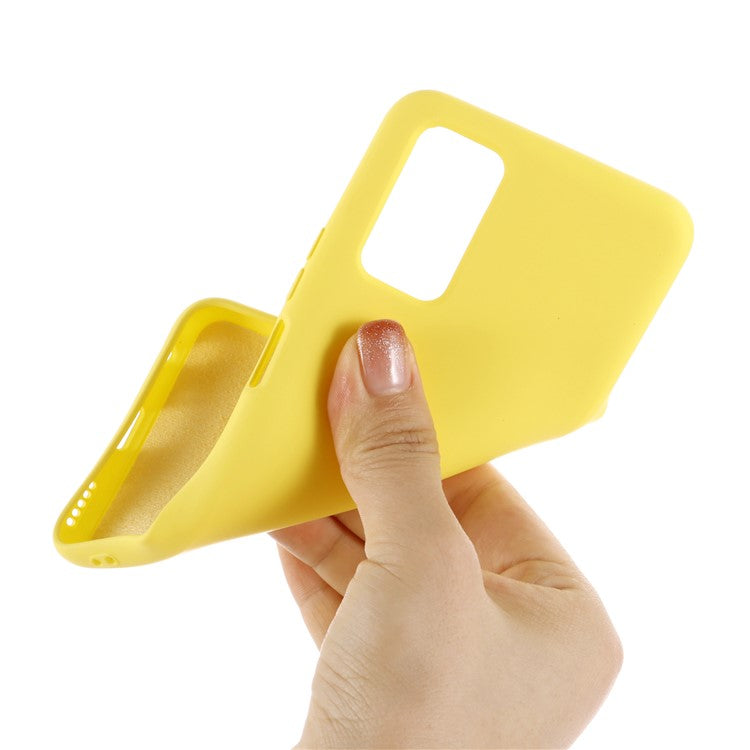 Plain Liquid Silicone Protective Cover Shell with Strap for vivo Y51 (2020, September)/Y51a/Y51s/Y31 (2021) - Yellow