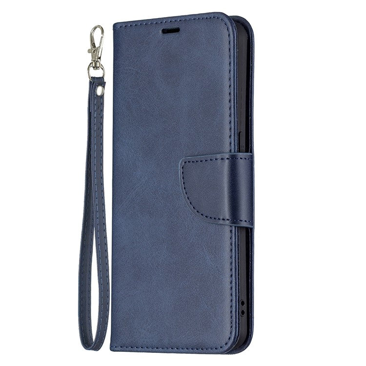 360° Full Coverage Anti-Scratch Stylish PU Leather Smartphone Wallet Stand Case for Oppo Reno6 5G - Blue