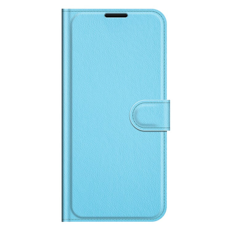 For vivo Y21 Practical Design Phone Case Wallet Stand Litchi Skin Flip Leather Phone Cover Shell - Purple - Blue