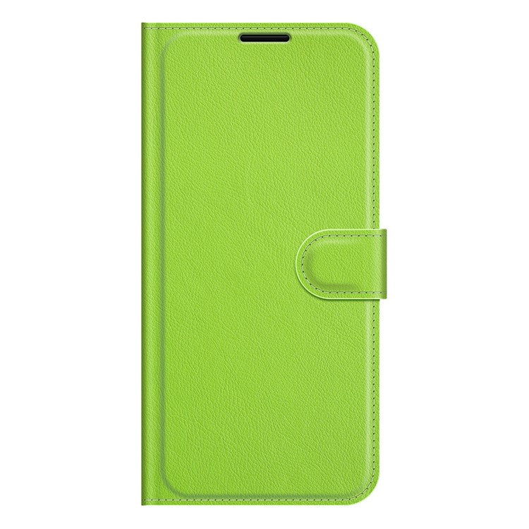 For vivo Y21 Practical Design Phone Case Wallet Stand Litchi Skin Flip Leather Phone Cover Shell - Purple - Green