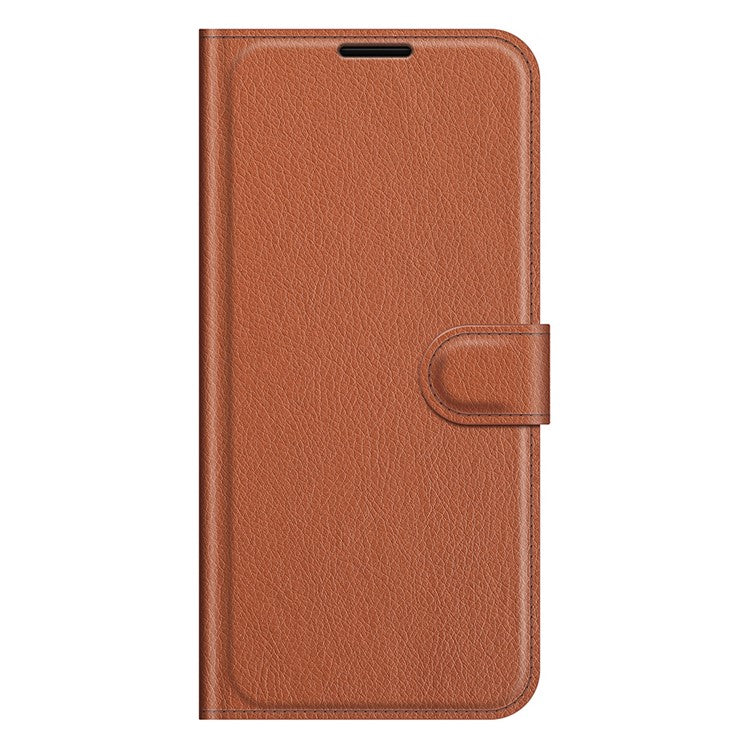 For vivo Y21 Practical Design Phone Case Wallet Stand Litchi Skin Flip Leather Phone Cover Shell - Purple - Brown