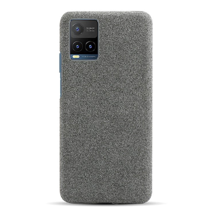 KSQ Shockproof Phone Cover Quality Cloth + PC Back Phone Case for vivo Y21 / Y21s / Y33s - Grey