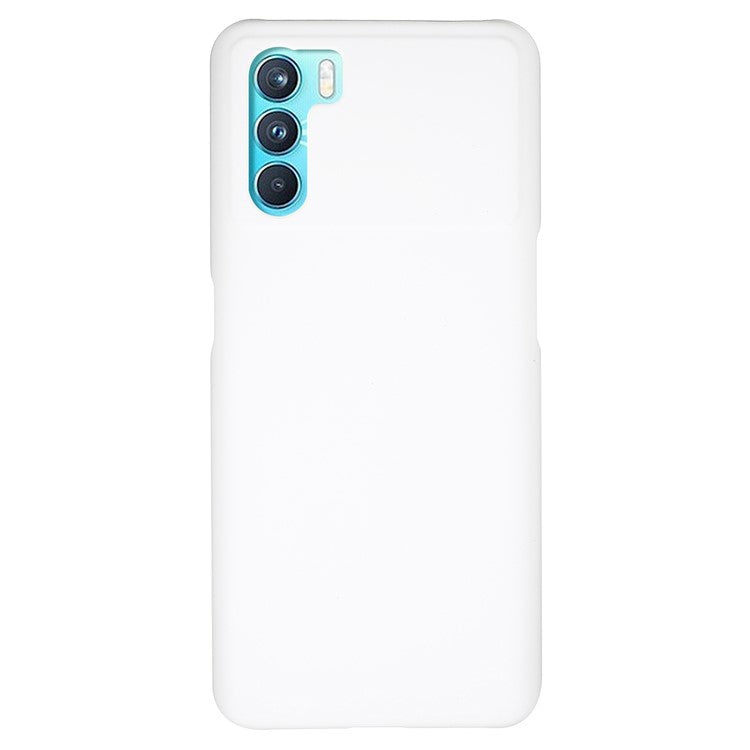 Shockproof Rubberized Hard PC Coated Non-Slip Glossy Surface Back Case for Oppo K9 Pro - White