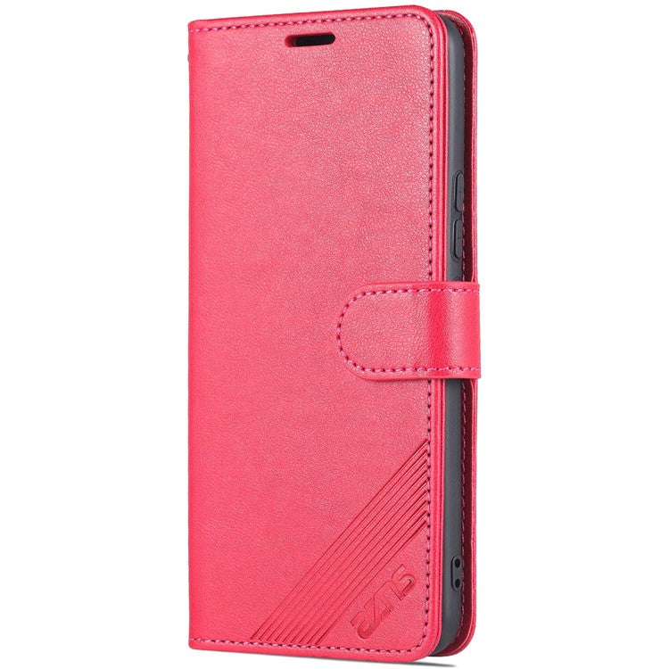 AZNS PU Leather Cover + Soft Inner TPU Case Phone Protector with Stand Wallet for vivo S10e/V23e 4G/V23e 5G - Red