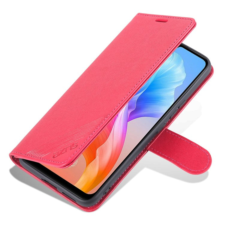 AZNS PU Leather Cover + Soft Inner TPU Case Phone Protector with Stand Wallet for vivo S10e/V23e 4G/V23e 5G - Red