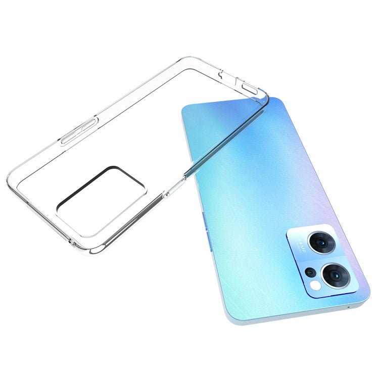 10Pcs / Pack Slim Soft TPU Phone Case Inner Watermark-free Phone Cover for Oppo Reno7 5G (China)