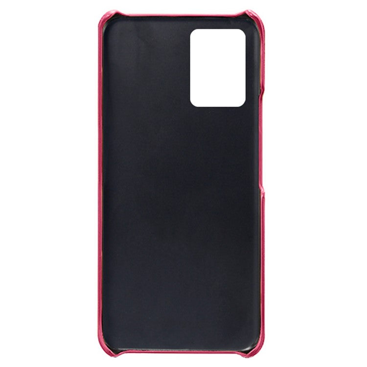 Shockproof Phone Covering PU Leather and PC Phone Case Cover with 2 Card Slots for vivo Y21 / vivo Y21s / vivo Y33s - Rose