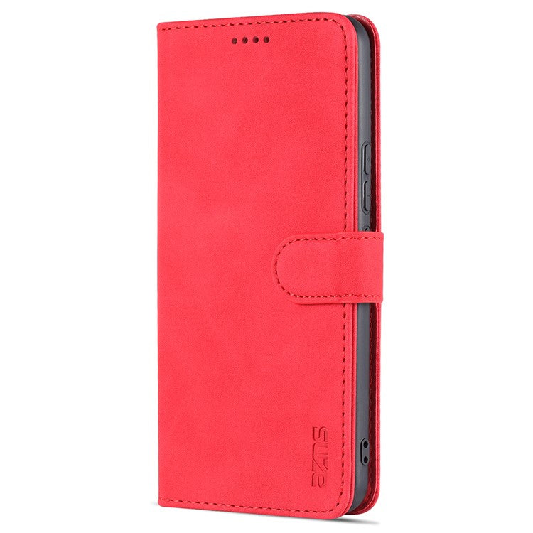 AZNS Full Body Protection PU Leather Wallet Stand Protective Phone Case Cover for vivo S10e/V23e 4G - Red