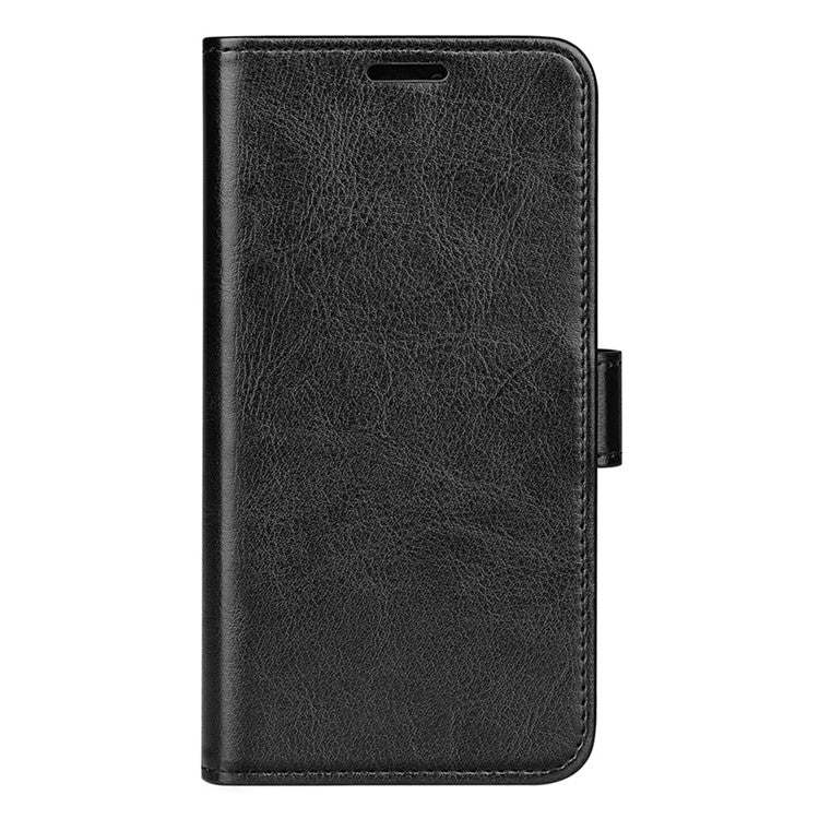 For vivo Y76 5G / Y76s 5G / Y74s Crazy Horse Texture PU Leather Wallet Flip Case Stand Magnetic Closure TPU Protective Cover - Black