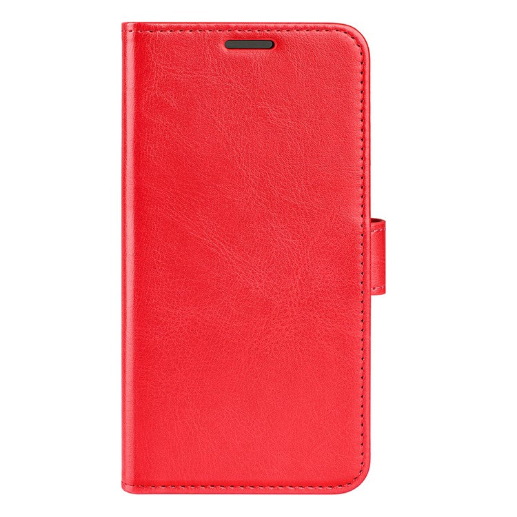 For vivo Y76 5G / Y76s 5G / Y74s Crazy Horse Texture PU Leather Wallet Flip Case Stand Magnetic Closure TPU Protective Cover - Red